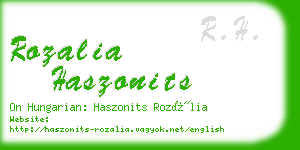 rozalia haszonits business card